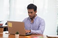 Portrait of Young business indian man working Royalty Free Stock Photo