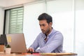 Portrait of Young business indian man working Royalty Free Stock Photo