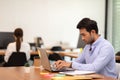 Portrait of Young business indian man working Royalty Free Stock Photo