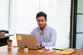 Portrait of Young business indian man working Royalty Free Stock Photo