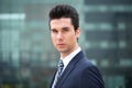 Portrait of a young businessman outdoors Royalty Free Stock Photo