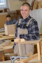 Portrait young carpenter posing