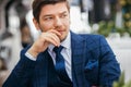 Portrait of young caucasian man in tux Royalty Free Stock Photo