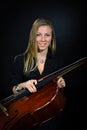 Portrait of young cellist Royalty Free Stock Photo