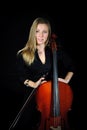 Portrait of young cellist Royalty Free Stock Photo
