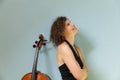 Portrait of young cellist Royalty Free Stock Photo