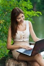 Portrait young charming woman Royalty Free Stock Photo