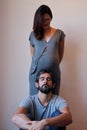 Portrait of a young cheerful pregnant couple Royalty Free Stock Photo