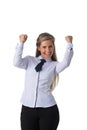 Excited happy smiling business woman Royalty Free Stock Photo