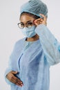 Portrait of young female african american doctor or nurse Royalty Free Stock Photo