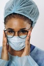 Portrait of young female african american doctor or nurse Royalty Free Stock Photo