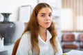 Portrait of young female clerical worker