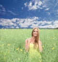 Portrait of a young free girl