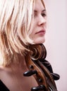 Portrait of young girl with a cello Royalty Free Stock Photo