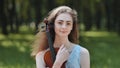 Portrait of a young girl with her violin. Royalty Free Stock Photo