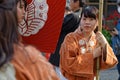 Portrait of a young girl during Kanda Matsuri