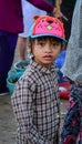 Portrait of young girl at market in Phan Thiet, Vietnam Royalty Free Stock Photo