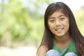 Portrait Of Young Girl In Park Royalty Free Stock Photo