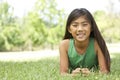 Portrait Of Young Girl In Park Royalty Free Stock Photo