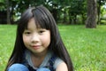 Portrait of young girl in the park. Royalty Free Stock Photo