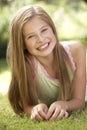 Portrait Of Young Girl Relaxing In Countryside Royalty Free Stock Photo