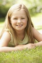 Portrait Of Young Girl Relaxing In Countryside Royalty Free Stock Photo