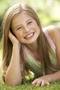 Portrait Of Young Girl Relaxing In Countryside Royalty Free Stock Photo