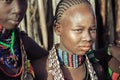 Portrait of young hamer woman, Ethiopia, Omo Valley