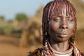 Portrait of young hamer woman, Ethiopia, Omo Valley