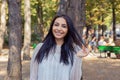 Portrait of young happy Asia woman laughing looking at you Royalty Free Stock Photo