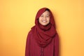 Asian Muslim Teenage Girl Wearing Hijab Smiling at Camera Royalty Free Stock Photo