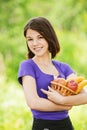 Portrait of young happy woman Royalty Free Stock Photo