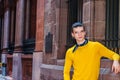 Portrait of Young Hispanic American Man in New York City, Royalty Free Stock Photo