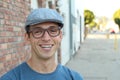 Portrait of a young Hispanic male smiling Royalty Free Stock Photo