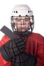 Portrait of a young ice hockey player