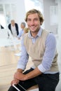 Portrait of young instructor smiling