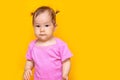 Portrait of young little cute asian one year girl Royalty Free Stock Photo