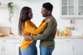 Portrait Of Young Loving Black Couple Having Romantic Moments At Home Royalty Free Stock Photo