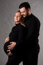 Portrait of a happy couple expecting a baby Royalty Free Stock Photo