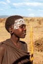 Portrait of young maasai boy.