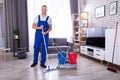 Portrait Of A Young Male Janitor Royalty Free Stock Photo