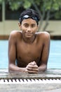 Portrait of a young male swimmer Royalty Free Stock Photo