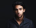 Portrait of a young man with denim jeans jacket Royalty Free Stock Photo