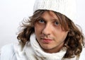 Portrait of young man in knitted hat Royalty Free Stock Photo