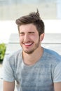 Portrait of a young man laghing Royalty Free Stock Photo
