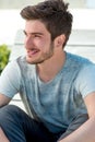 Portrait of a young man laghing Royalty Free Stock Photo