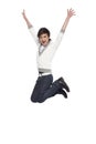 Portrait of a young man mid-air Royalty Free Stock Photo