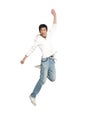 Portrait of a young man mid-air Royalty Free Stock Photo