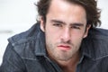 Portrait of a young man staring Royalty Free Stock Photo