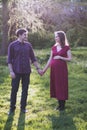 Young married couple expecting a baby Royalty Free Stock Photo